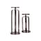 CosmoLiving by Cosmopolitan Set of 2 Black Aluminum Modern Candle Holder, 14" x 10"